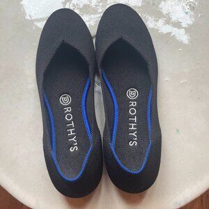 Rothy's Black The Flat, size 8